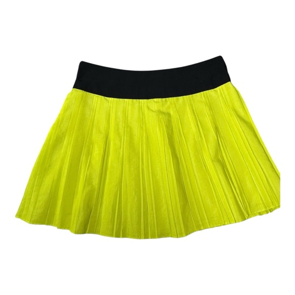 W118 By Walter Baker Lime Green & Black Pleated Skater Skirt Size XS - Picture 5 of 6